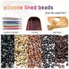 Hair Extensions Beads Micro Links Beads 5mm Silicone Lined Beads for Hair Extensions 1000pcs (Blonde)