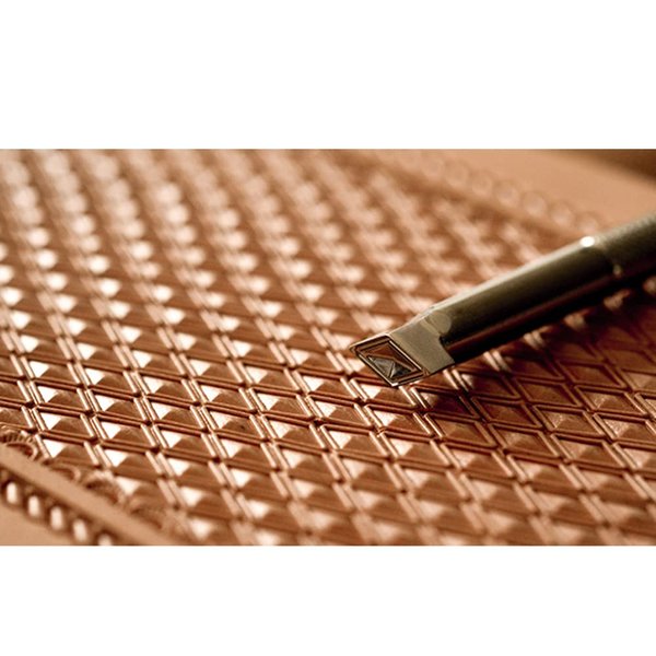 Singring Leather Stamping Tools Diamond Stamps 3D Geometric Pattern 304 Stainless Steel Stamp for DIY Leathercraft Carving Working (M)