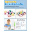 Orannalar Montessori Toys Bead Sequencing, Wooden Lacing Beads Shape Matching Blocks Stacker Stacking Game for 3 4 5 Year Old Boy Girl Kids Fine Motor Skills (2 in 1 Edition)
