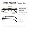 MARE AZZURO Designer Reading Glasses Men Metal Readers 1.0 1.5 2.0 2.5 3.0 3.5 (Black, 1.00)