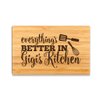 Andaz Press Laser Engraved Small Bamboo Wood Cutting Board, 9.5 x 6-inch, Everything is Better in Gigi's Kitchen, 1-Pack Grandma Mother's Day Mom's Birthday Grandma Cutting Board Grandma Gift Ideas