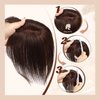 starluck Hair Toppers for Women,Hair Loss Cover with Bangs,Hair Extensions for Thinning Hair, Real Human Hair 130% Density 10inch