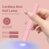 ShynyShy Mini UV Light for Gel Nails, Small Nail Cure Light, Flash Cure Lamp for Gel Nails, LED Nail Lamp for Gel Polish, Manicure USB Nail Dryer for Fast Curing at Salon Home DIY (Pink)