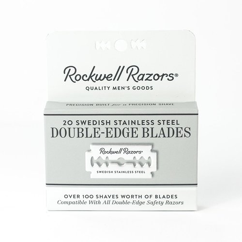 Precision-Crafted Swedish Stainless Steel Double-Edge Safety Razor Blades - Superior Sharpness for Smooth, Close Shaves - 20 Blade Pack