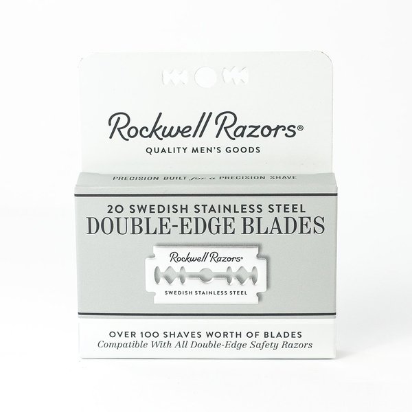 Precision-Crafted Swedish Stainless Steel Double-Edge Safety Razor Blades - Superior Sharpness for Smooth, Close Shaves - 20 Blade Pack