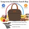 Coobiiya Lunch Bag for Women Men Insulated Lunch Box for Adult Reusable Lunch Tote Bag for Work, Picnic or Travel(Brown)