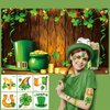 20 Sheets St Patricks Day Tattoos, Green Shamrock Irish Temporary Tattoo DIY Stickers Art, St. Patrick's Day Face Tattoos for Kids, Irish Parade and Party Favors Decoration
