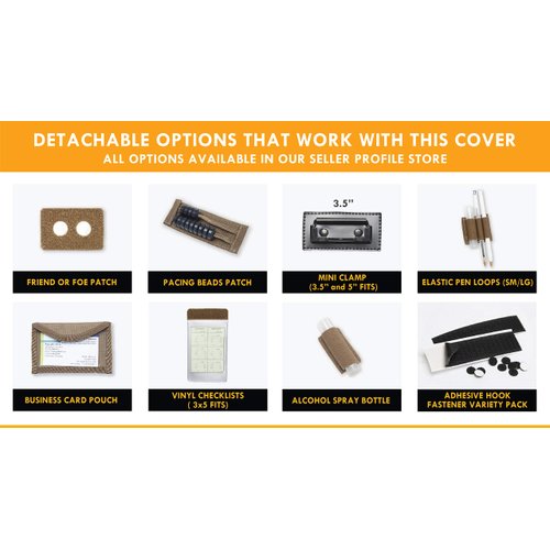 TACTICAL NOTEBOOK COVERS.COM TACSOP Battle Book Cover System for 4x6” Notebooks, with 6 Pleated Pen/Marker Slots, Zippered case (in Coyote Brown)