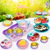 KMUYSL Tea Party Set for Little Girls, Kitchen Pretend Toy for Kids 3 4 5 6 Year Old, Girls Toys with Tin Tea Set, Desserts & Carrying Case, Christmas Easter Gift for Girls