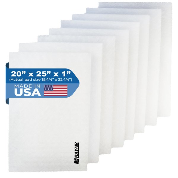RayAir Supply 20x25 Totaline CG1000 1" Air Cleaner Replacement Filter Pads 20x25 Refills (4 Pack)