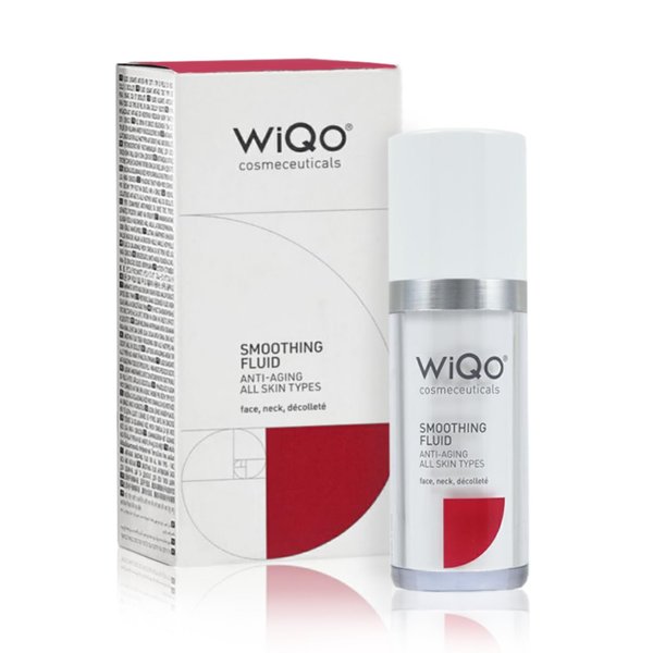 WiQo med PROFESSIONAL WiQo Smoothing Facial Fluid (NEW LOOK) Cream Face Dry & Normal Skin Lotion Anti Aging 30ml 01/2027 + Bonus Pure Retinol Express Eye Mask (2 ITEMS SET)
