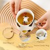 BigNoseDeer Cute Ceramic Cow Mug with 3D Cow Inside,Cow Print Coffee Mug,Cute Mugs with Lid Spoon,Cute Stuff Birthday Gifts Gifts for Women Girlfrend Kids13oz