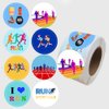 Atsmoicy 500 Pieces Running Party Decorations Labels Roll Stickers-Running Run Marathon Cross Country Sport Theme Birthday Supplies Favors Decals
