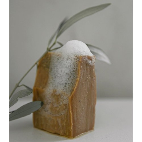 Authentic Aleppo Soap 86% Olive Oil & Laurel Oil Bar Organic, Vegan, All-Natural for Body, Face, Hands, Bath and Hair - 200 gr
