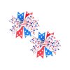 4th of July Bow Hair Clips American Flag Barrette Hair Bow Patriotic Stars and Stripes Hairgrips Baby Girls Women Hair Accessories for Independence Day Memorial Day.(FJ49) (A)