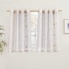 NICETOWN 45" Long Flax Rich Linen Sheer Curtains, Grommet Top Rustic Indian Curtains Half Window Treatment Semitransparent with Light Filter for Kitchen/Bedroom, Taupe, 50" Wide
