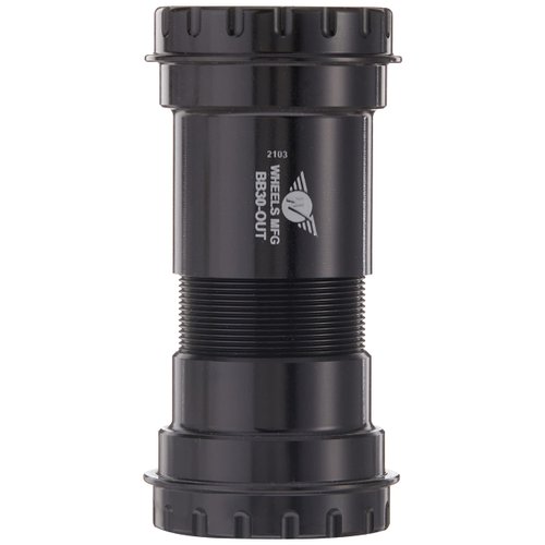 Wheels Manufacturing BB30 to Outboard Bottom Bracket with Angular Contact Bearings, Black, Shimano 24mm Spindle