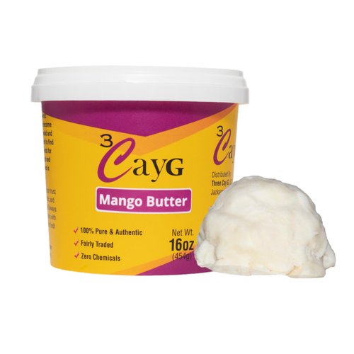 3CayG Mango Butter All Natural 1LB Body Butter Lotion- Great for Soap Making-Naturally Refined