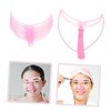 Generic Eyebrow Template, Eyebrow Shaping Kit,8 Styles Reusable Eyebrow Stencil with Handle and Strap, Brow Stencil for Shaping Fashionable Eyebrows,3 Minutes Makeup, New Upgrade., Pink