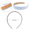 VELSCRUN 7 Pcs Different Headbands for Women Fashion Blue Solid Head Bands Pearl Headband Non Slip Hair Band for Womens Thin Thick Short Hair Face Wash Hair Accessories Gifts for Women Gilrs