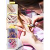 200 PCS Nail Forms for Acrylic Nails, Rectangle Acrylic Nail Forms, Nail Extension Form Guide Sticker for Polygel, Gel Nails Art Paper Form for Builder Gel