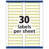 Avery TrueBlock File Folder Labels, 2/3" x 3-7/16", 1,500 Printable Labels, White/Yellow, Permanent (5966)