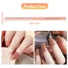 INENK Pink Nail Art Clean Up Brushes for Cleaning Polish Mistakes on the Cuticles, Acetone Resistant Nail Brush, Fingernail Cleaning Brushes for Nail Art and Designs (Round&flat&Bevel)