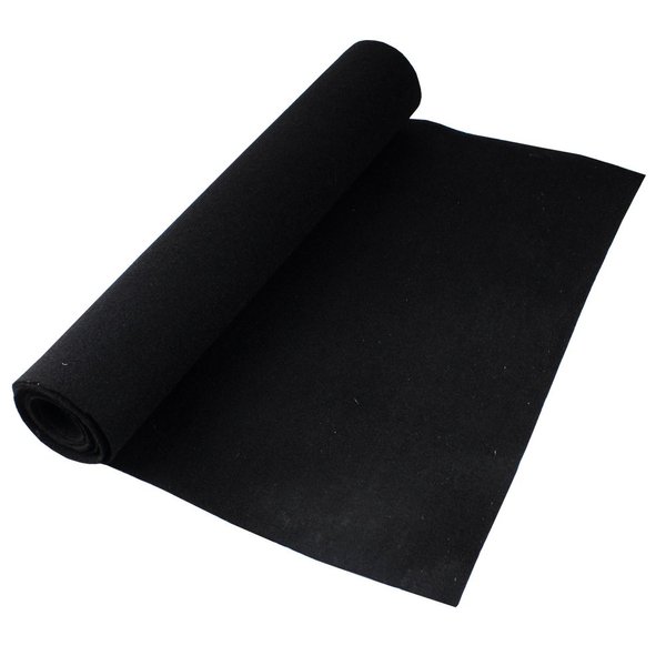 Car Replacement Underfelt Carpet Upholstery Auto Floor Trunk 78inch Wideth (150" x 78", Black)