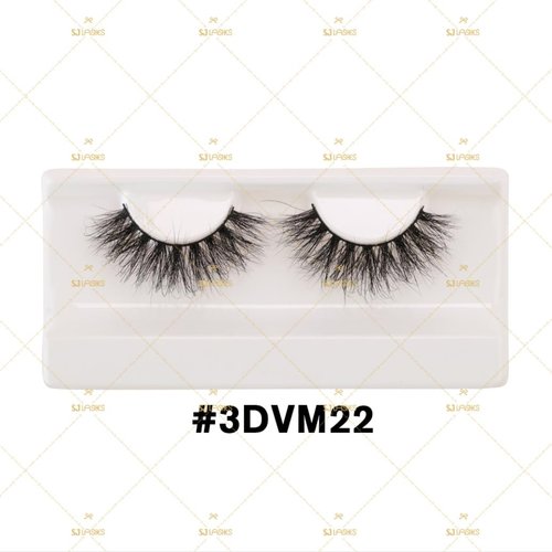 Generic SJ LASHES - False Eyelashes 25mm Dramatic 3D Vegan Mink Fur Lashes in Black - Cat Eye Cruelty-Free False Eyelashes Natural Look & Reusable Lashes - 1 Pair Fake Lashes Easy to Wear