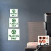 Square Plus Plastics Only Wall or Door Sign | Eco-Friendly Recycling - Medium