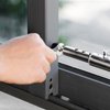 TURBRO Adjustable Window Security Lock Bar, Sliding Door Jammer, Extendable from 7.5" to 13.5" for Sliding Windows with AC Unit Installed, Stainless Steel