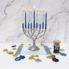 Rite Lite Hanukkah Tempered Glass Drip Tray Tree of Life Design for Menorah - Chanukah Tray Centerpiece Jewish Holiday Party Favor Decorations Gifts Judaica Decor Festival of Lights