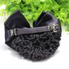 Women Bowknot Snood Net Barrette Hair Clip Bun Cover Hairnet Satin Bow Barrette French Hair Clips Ribbon Flower Hair Accessories for Stewardess Banks Hotels Restaurant Staff (Black)