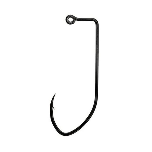 Eagle Claw 500BP-2 Pro-V 90 Degree Non Offset Jig Hook, Size 2, Platinum Black, Package of 100, brown