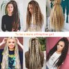 Ajsowju Boho Dreads Synthetic Boho Box Braids Double Ended Dreadlock Extensions 24inches 10 Strands Thin Soft Black to Dark Brown DE Dreadlock Extension for Women (Boho 10 Strands, 1B/30)