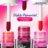 Blossom Color Lock Hydrating Longlasting Lip Stain and Tint for Lips & Cheek, Buildable, Non Drying, Smudgeproof + Transfer Proof, Made in USA with Doe Foot Applicator, 0.14 fl oz/4ml, Wine Stained
