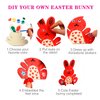 Easter Crafts for Kids, 10pcs Wooden Easter Bunny Cutouts Arts and Crafts Painting Kits for Kids Boys Girls 4-8 8-12 Easter Basket Stuffers Party Favors Activities Gifts Spring Home Decorations