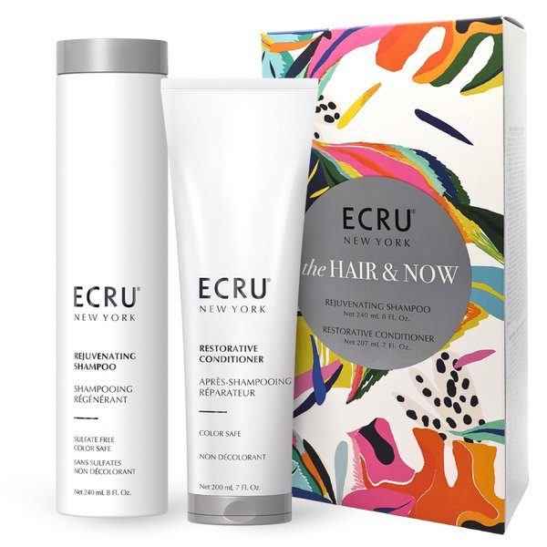 ECRU New York the HAIR & NOW Holiday Gift Set, Hair Care 2 Piece Gift Sets, Shampoo and Conditioner Duo