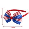 MEEDEE Fashion American Flag Bow Headband Bowknot Headband Big Bow Grosgrain Ribbon Hair Hoop Headband for Girls Toddlers Girls Kids Party Cosplay Costume Headwear Makeup Handmade Hair Band