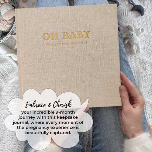 LUMOSX Pregnancy Journal Memory Book - w/BONUS Baby Bump Stickers in the Gender Neutral Baby Book Memory - Baby Journal Is A Pregnancy Must Haves, Best Gifts For Expecting Moms, Baby Shower Gifts
