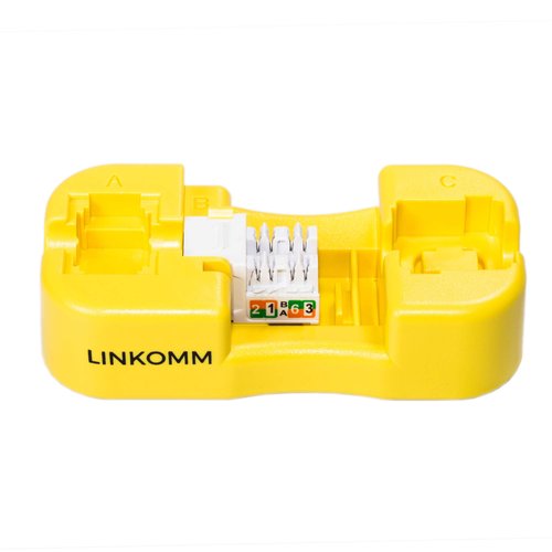 LINKOMM Keystone Jack Punch-Down Handheld Tool Termination Palm Holder Stand (Yellow)