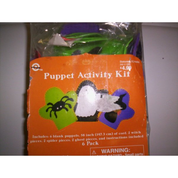 Halloween Puppet Foam Kit Party Game Activity Favor NIB