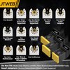 JTWEB 15PCS Titanium Oscillating Saw Blades, Multitool Blades Oscillating Tool Blade Metal Cutting for Wood Nails, Screws, Plastic, Multi Tool Blades Kits Fit Dewalt Milwaukee Bosch Ryobi Makita