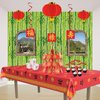 Beistle Ornamental Chinese Paper Good Luck Wishing Lantern with Tassel Asian Theme Hanging Decoration New Year’s Eve Party Supplies, Small, Red/Gold