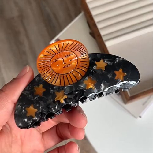 Sun Hair Clip - Elegant Hair Accessories - Star Hair Clip French Style Hair Clips and Decorations for Women and Girls