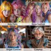 Hair Chalk for Girls Kids Adults, Blue Purple Temporary Hair Color Dye, Washable Hair Chalk Comb - Kids Hair Dye Makeup For Party Halloween Christmas Birthday Cosplay Festivals