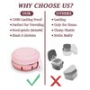Denture Case, Definitely No-Leak Denture Bath Box for Traveling Perfectly, Denture Cup with Strainer & Magnetic Mirror,Completely Clean Care for Retainer, Mouth Guard, & Denture(PINK)…