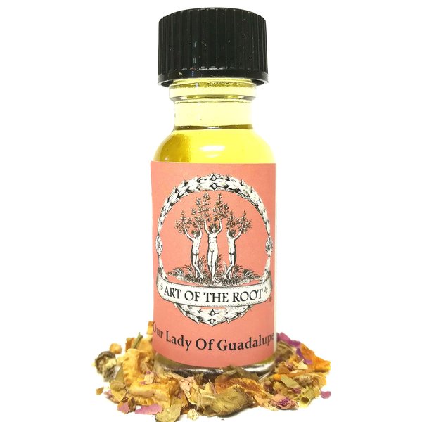 Our Lady of Guadalupe Oil 1/2 oz | Handmade with Herbs & Essential Oils | Spiritual Petitions & Requests | Hoodoo Voodoo Wicca Pagan