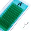 Green Lash Extension Volume Eyelashes Extensions 0.05 CC 15-20mm Lash Tray Individual lash Extensions Classic Lash Extensions Soft Matte Black Single Lashes for Professional Salon Use