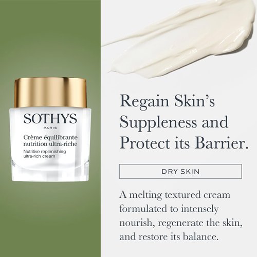 SOTHYS Ultra-Rich Nutritive Replenishing Cream | Daily Face Moisturizer for Dry Skin, Ultra-Rich Texture to Hydrate and Nourish